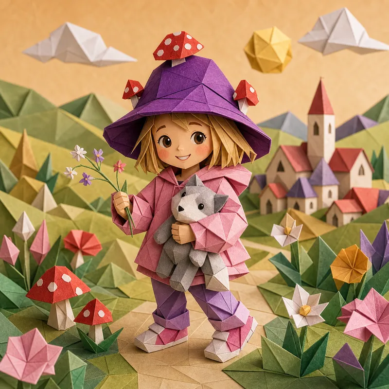 Estilo Origami en grande
