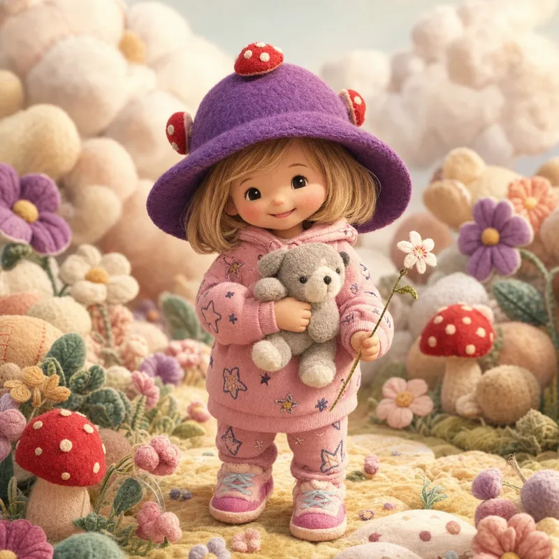 Estilo Peluches y algodón en grande
